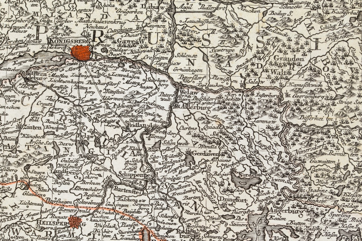 Mapa Pomorza (Borussiae Regnum)