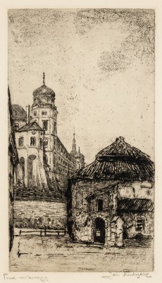 "Kraków - Wawel od strony kościoła św. Idziego"