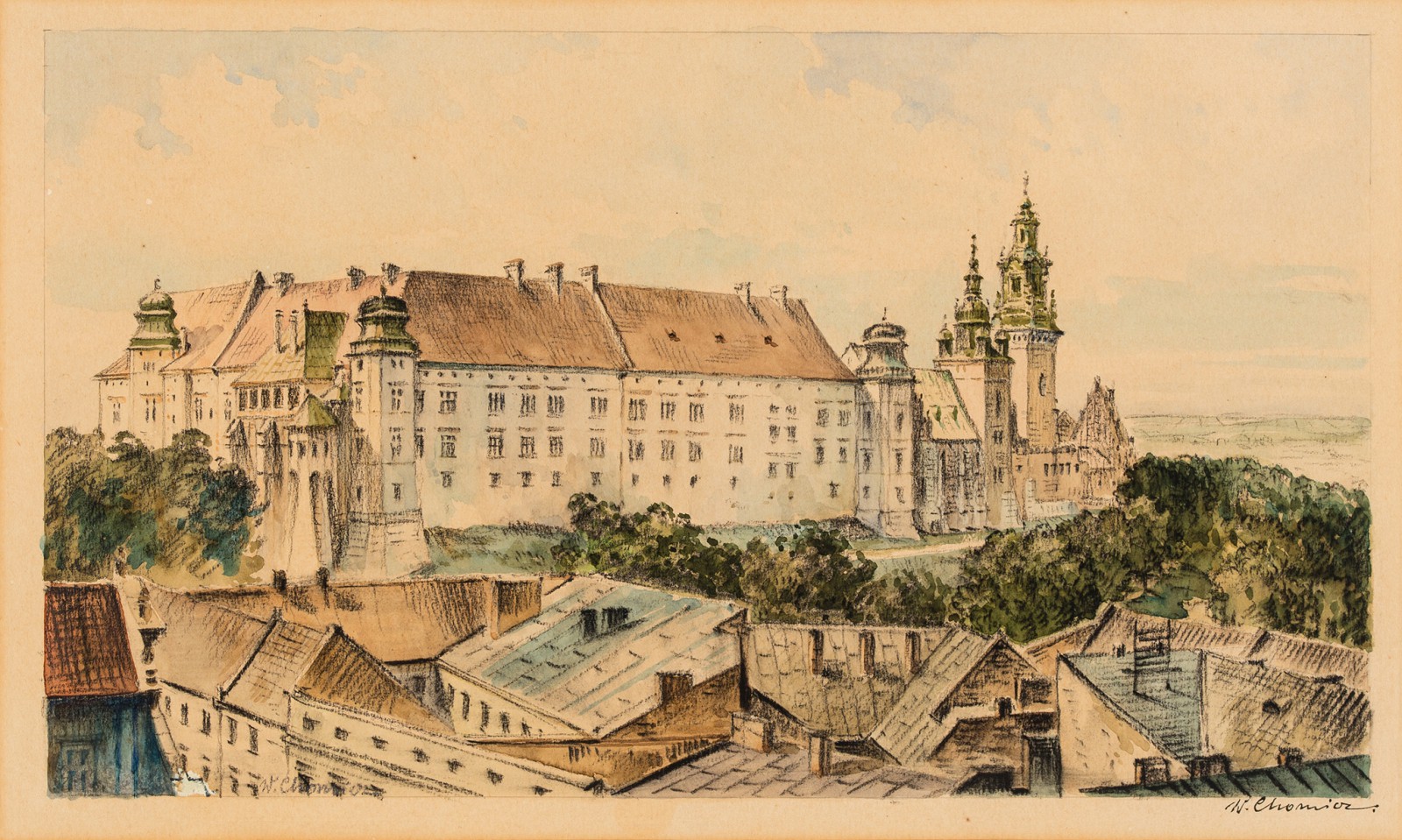 "Widok na Wawel"