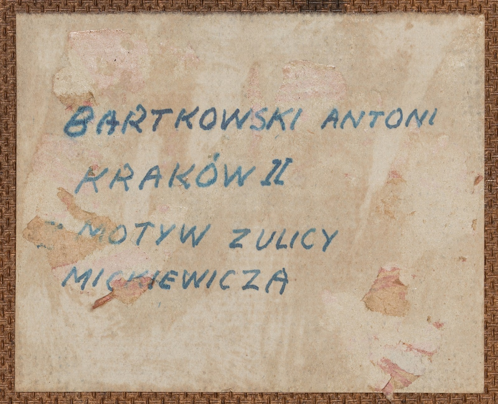 "Motyw z ulicy Mickiewicza w Krakowie. Muzeum Narodowe"