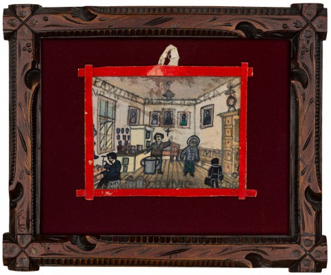 "Powitanie Nikifora w izbie szewca"