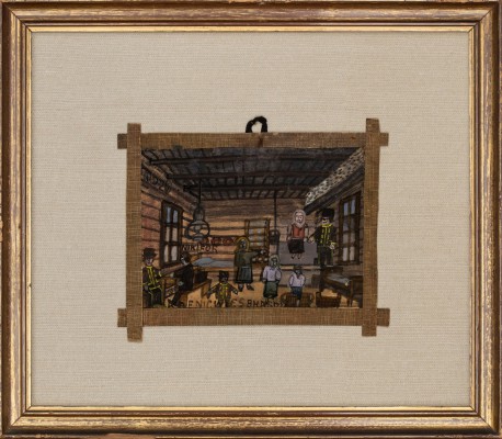 "Nikifor malujący w izbie"