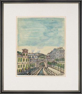 "Most na rzece w Krynicy"