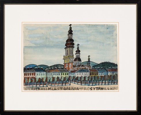 "Kościół w górskim miasteczku"