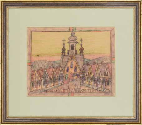 "Portret pary na tle kościoła w Muszynie"