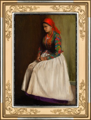 "Portret dziewczyny w stroju krakowskim"