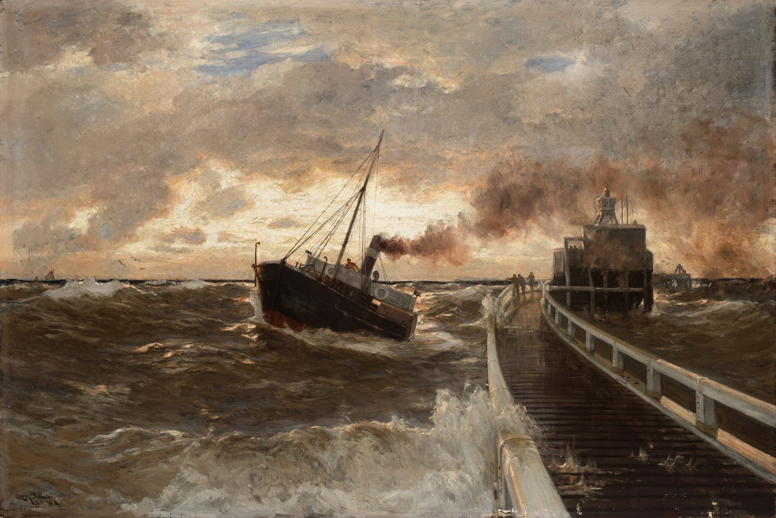 "Burzowy poranek na morzu"