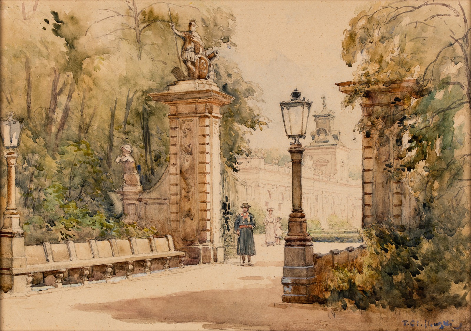 "Przed Bramą Pałacu w Wilanowie"