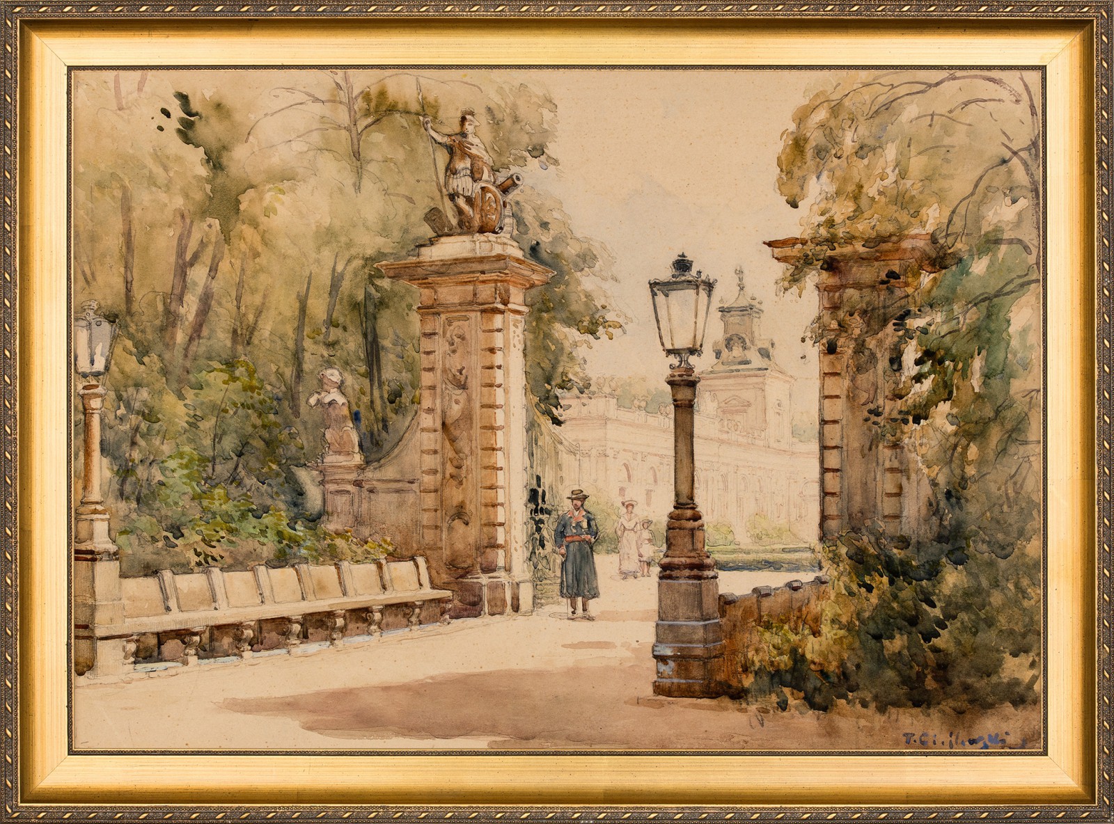 "Przed Bramą Pałacu w Wilanowie"