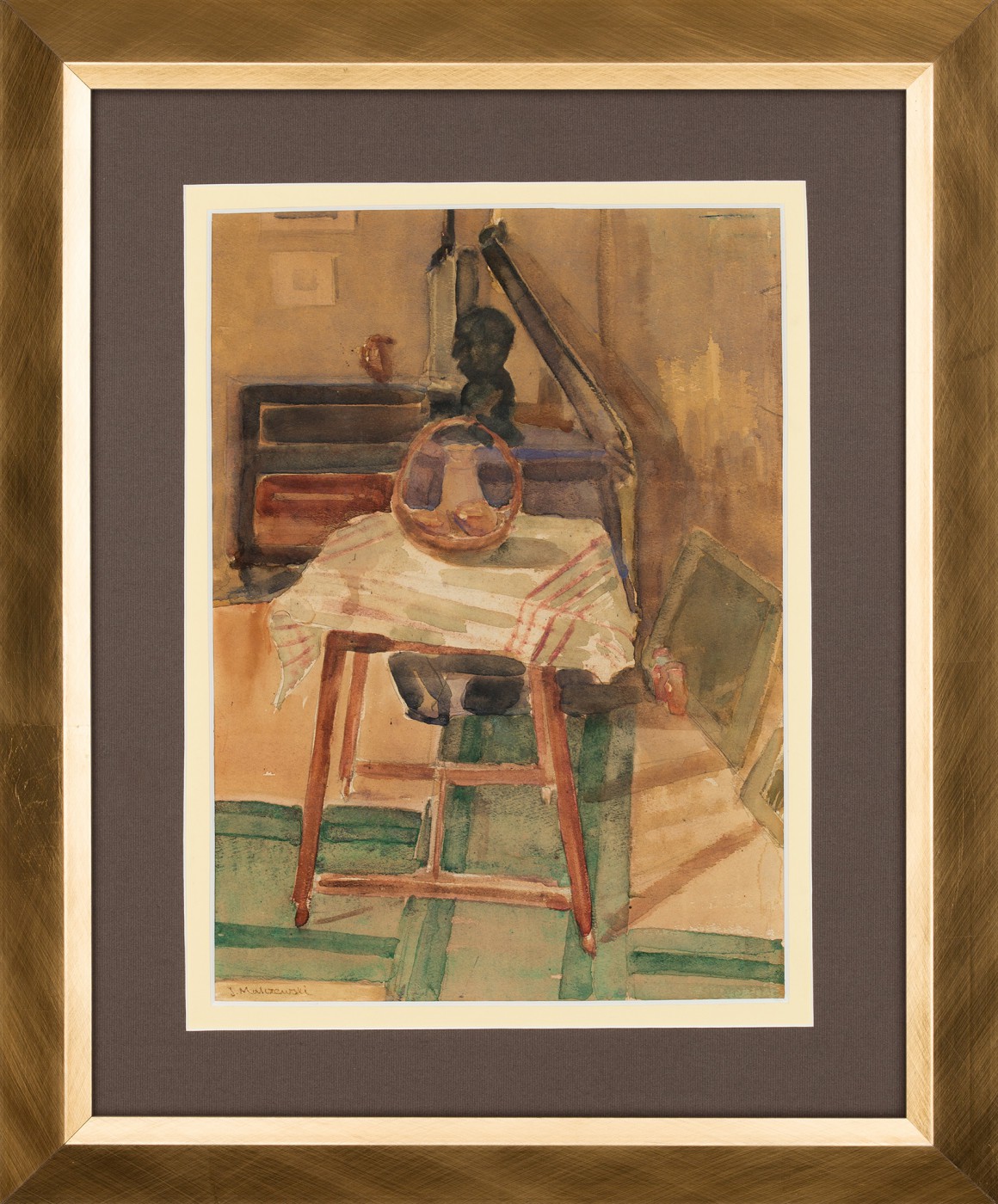 "Wnętrze dworku w Lusławicach"