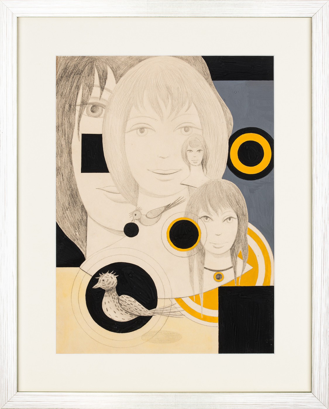 "Portret wielokrotny z ptaszkiem"