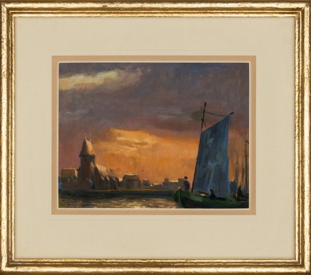 "Zachód słońca w porcie"