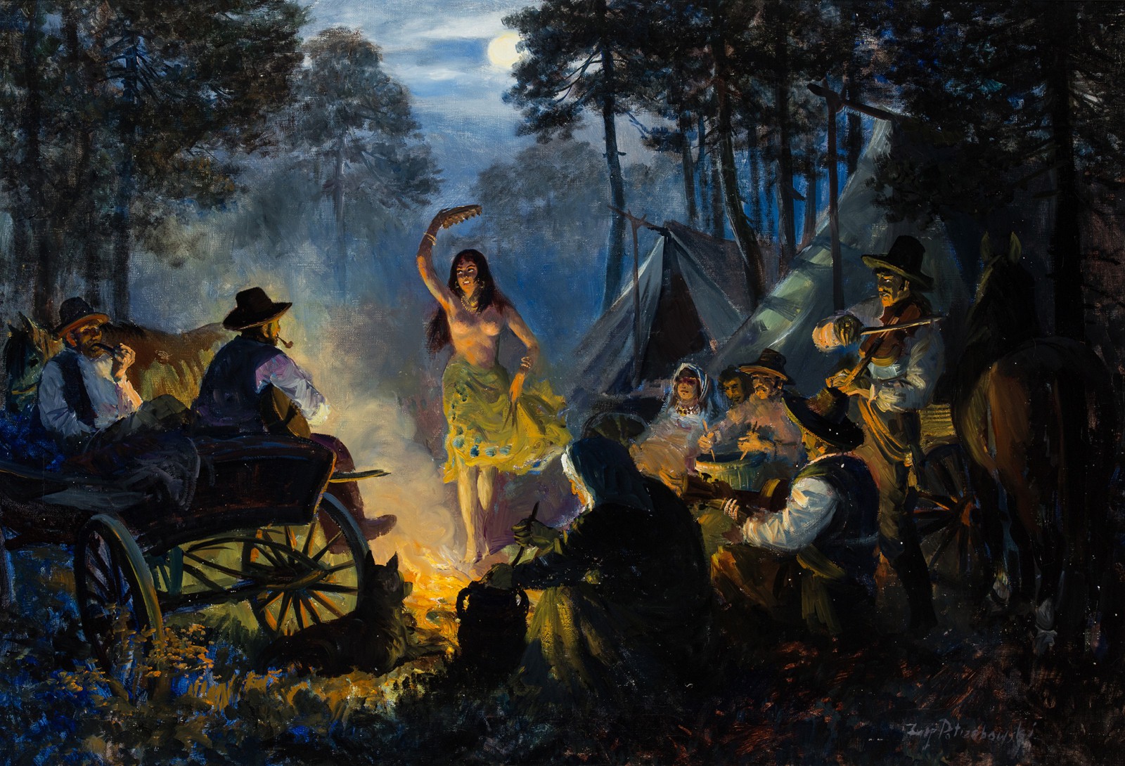 "Taniec przy ognisku"