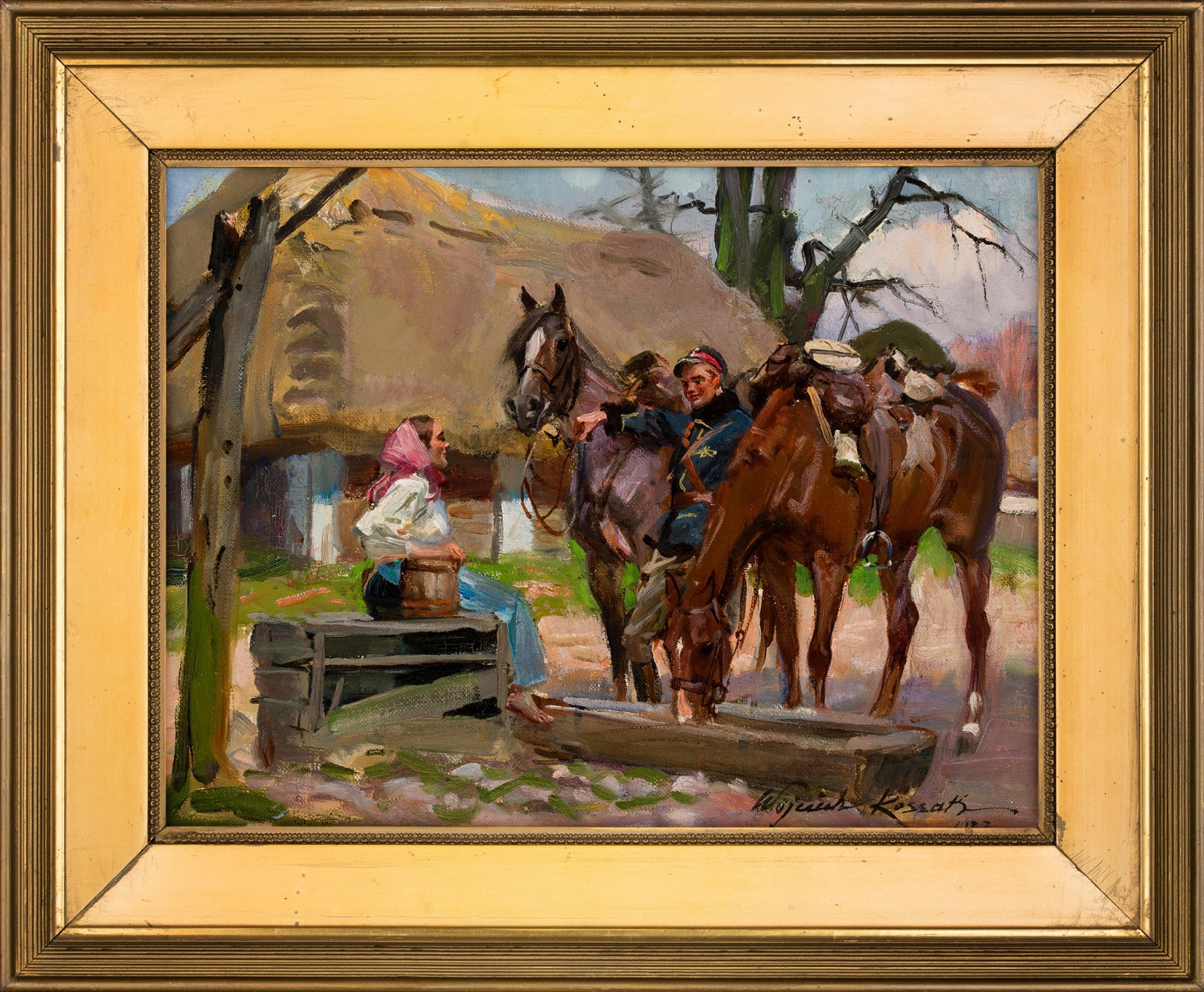 "Zaloty ułana. Spotkanie przy studni"