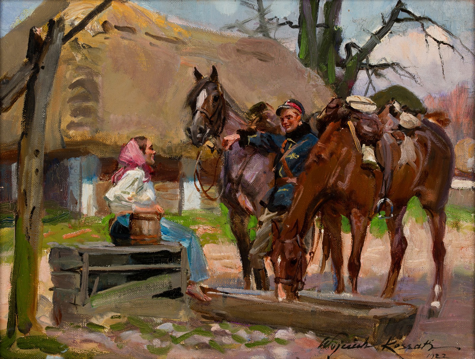 "Zaloty ułana. Spotkanie przy studni"