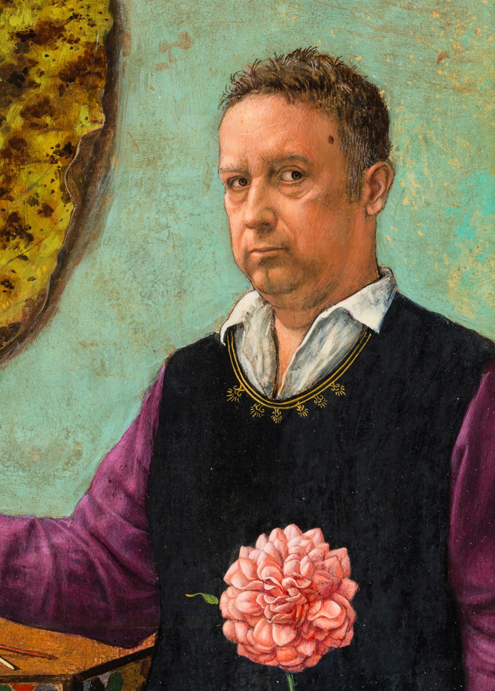 "Autoportret z jesiennymi liśćmi"